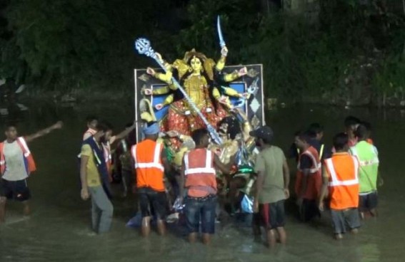 Immersions of Durga idols Continue on Sunday Immersions of Durga idols Continue on Sunday